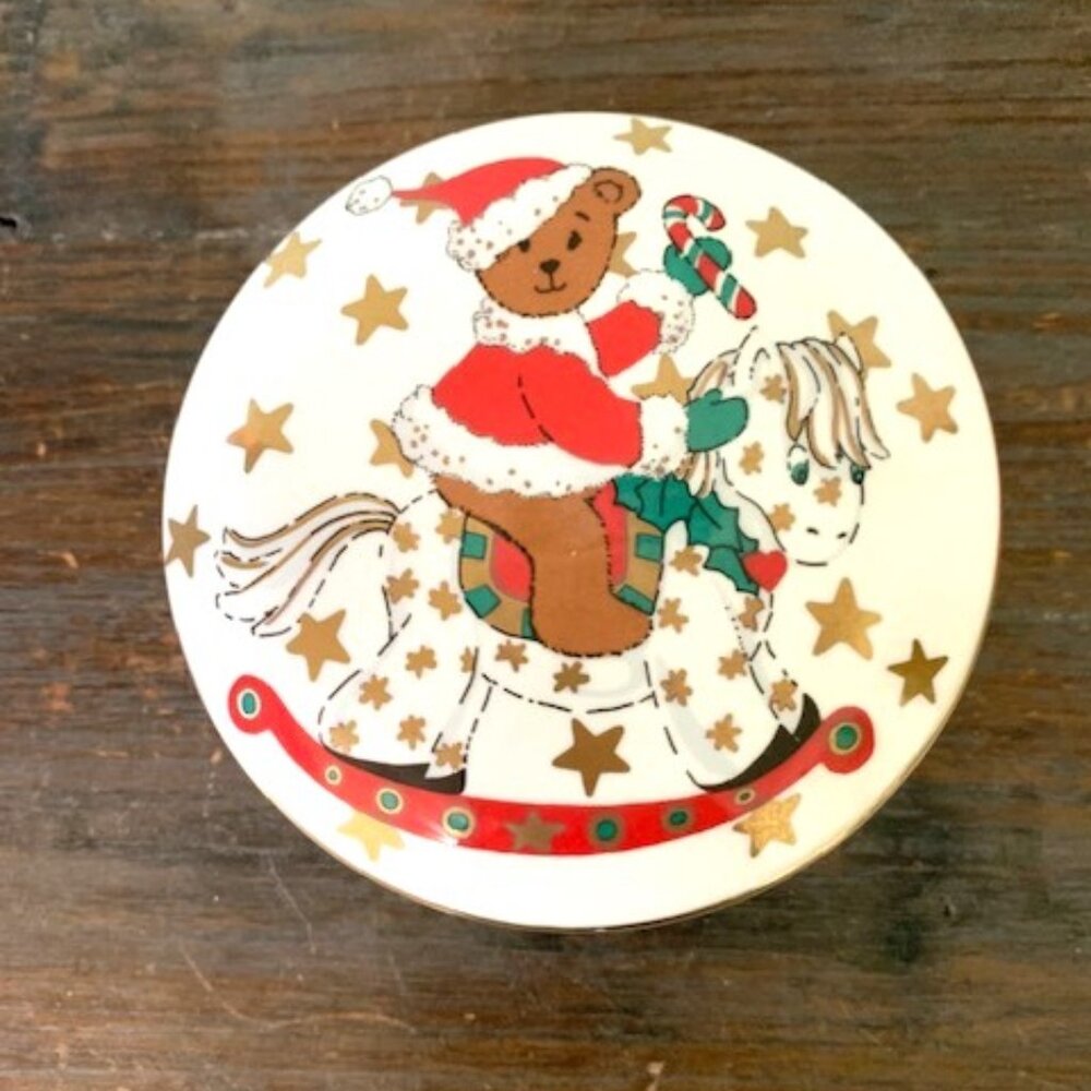 Christopher Stuart "Santabear's Ride" Christmas Trinket Box